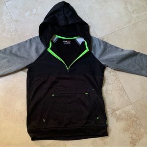 Fila sport kids jacket size xl (18-20) black and gray